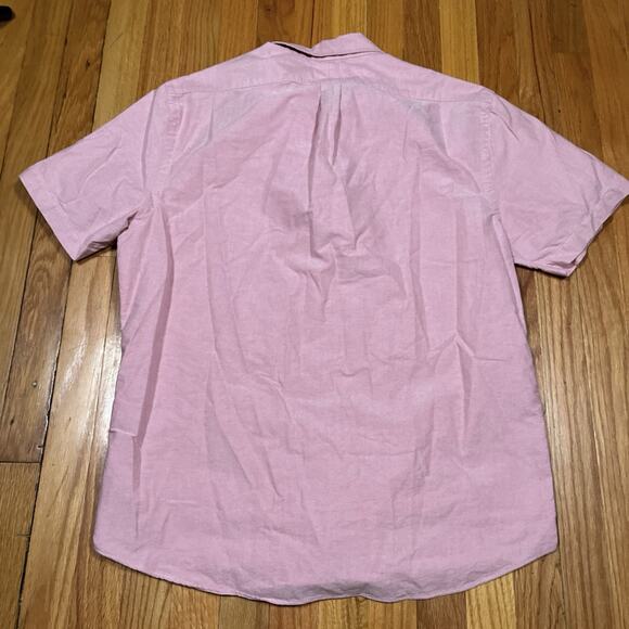 Polo Ralph Lauren Pink Short Sleeve Button Shirt Sz L RL Untucked Fit Flesh Pony - Picture 7 of 7